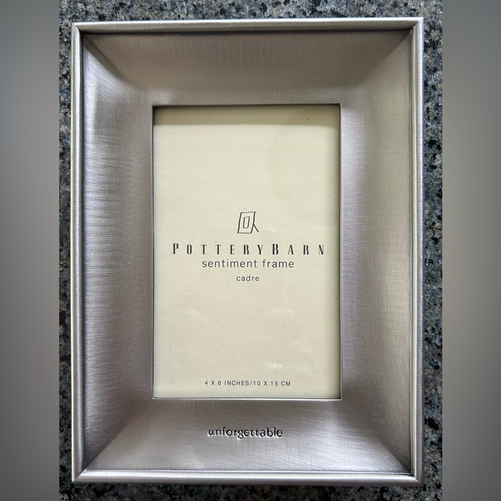 Pottery Barn Sentiment Frame 6” X 4” New